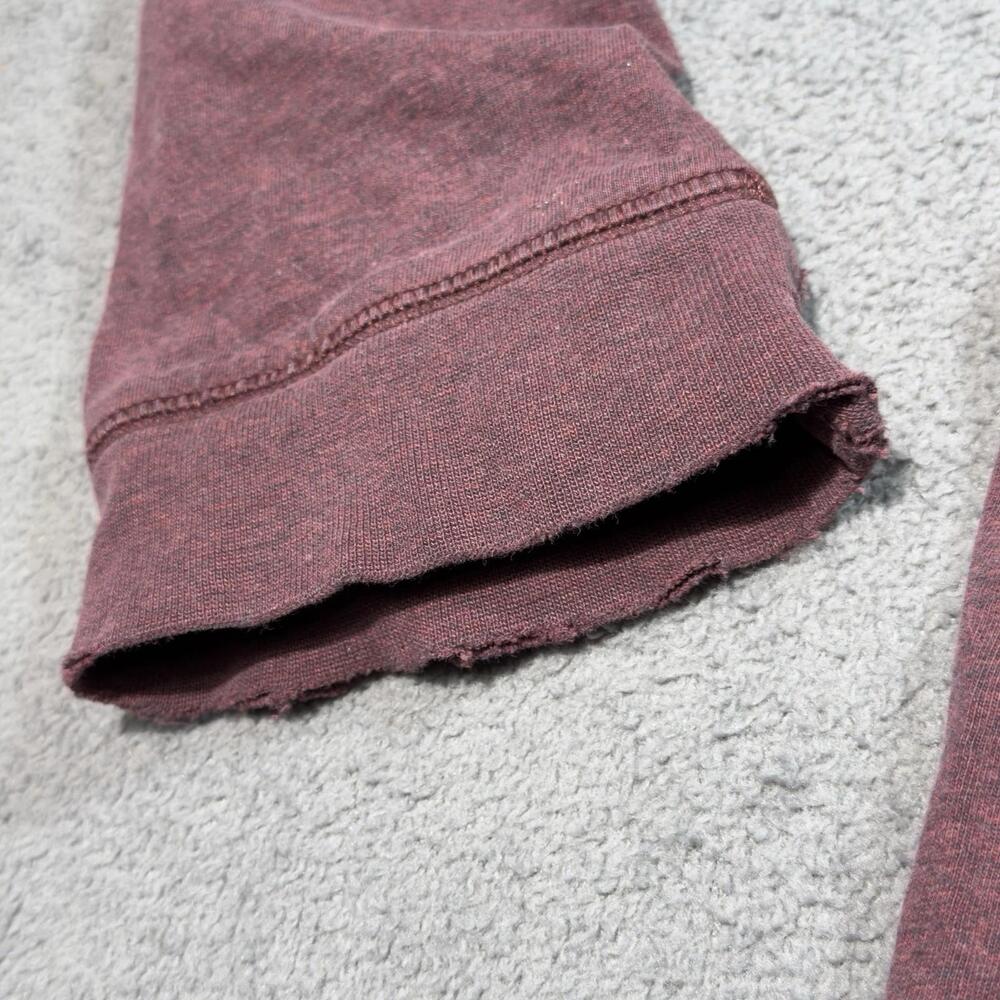 Maroon Henley Shirt Mens 2XL Big Man 3 Button Knit LS Worn In - Basic Editions - Picture 8 of 11